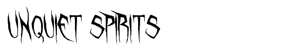 Unquiet Spirits font preview